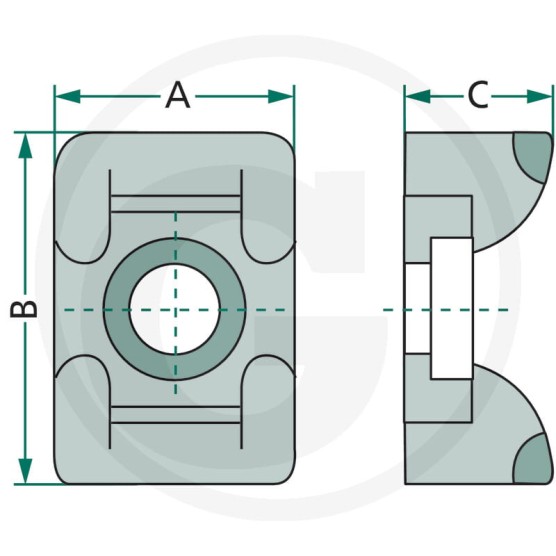 Uchwyt przewodu elektrycznego do przykręcenia 12x18mm   50750265712