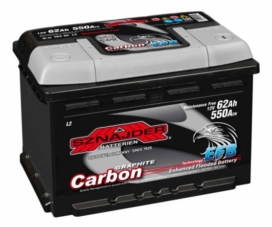 Akumulator 12V 60Ah 550A Sznajder carbon 242/175/175mm