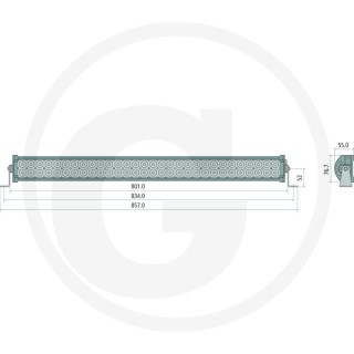 Lampa robocza led prostokątna 60LED 180W 16200 lumen     857 x 90 x 55  9-32V 7070010198