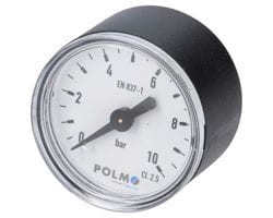 Manometr suchy M40 0-10 bar gwint M10x1 tylne przyłącze obudowa plastikowa Polmo