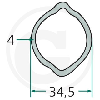 Rura cytryna wew 34.5x40/4mm dł 100cm 679397720344