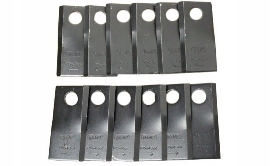 Nożyk kosiarki samasz pronar kpl P/L 12 szt otwó 21mm wym 100x49x4