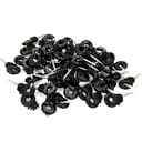 Izolator drutu I plecionki Z wkrętem do drewna czarny okrągły 64844306