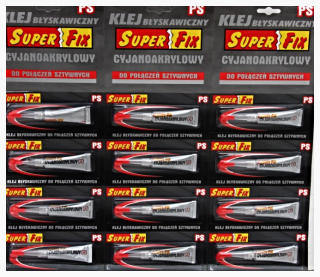 Klej sekundowy super fix 2g połączenia sztywne