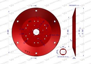 Talerz roboczy kosiarki 1,65m gr 5mm Waryński 5036010370