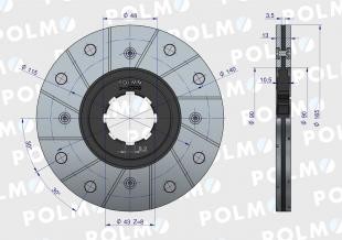 Tarcza hamulca fi 165 nowy typ 5040240781 Bizon Polmo 5040241720