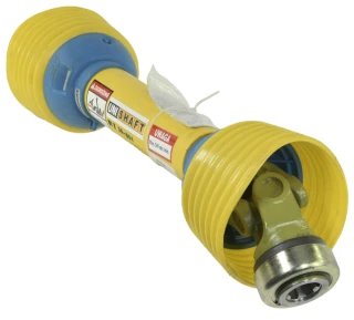 Wał przegubowo teleskopowy 210Nm 510-810mm, krzyżak 22x55 cytryna  widłak zewnętrzny z pierścieniem szybkiego montażu unishaft