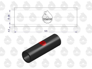 Przewód sztucer pompy wody MF-3 Oryginał Ursus 0202016U