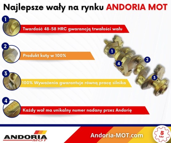 Wał korbowy MF-3 C-360 3P 313200K91 3134001KAM  Andoria mot