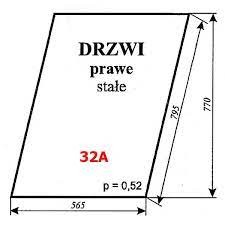 Szyba nr 32A drzwi prawe smolniki
