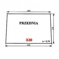 Szyba nr 320  przednia lubsko C-360