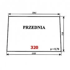 Szyba nr 320  przednia lubsko C-360