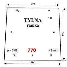 Szyba nr 770 mf