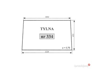 Szyba nr 334 tylna C-330 zamość