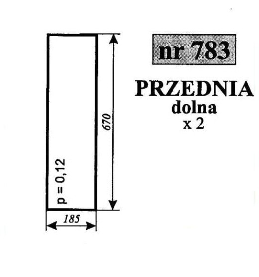 Szyba nr 783 przednia DOL.C-360 naglak