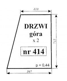 Szyba nr 414 drzwi górna C-360