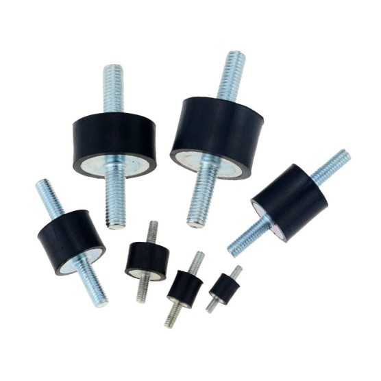 Amortyzator gumowo-metalowy 50x50, typ a, dwie śruby z gwintem M10; W50x50 resgum