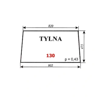 Szyba nr 130 kabina czeska N.TYP