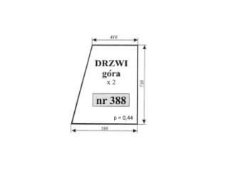 Szyba nr 388=395=402=95=402 drzwi góra C-360