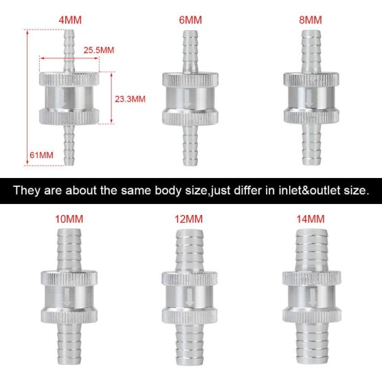 Zawór zwrotny paliwa przewody 12mm archimedes ZZP12A