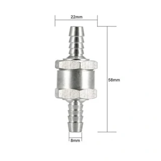 Zawór zwrotny paliwa przewody 8mm  archimedes ZZP8A