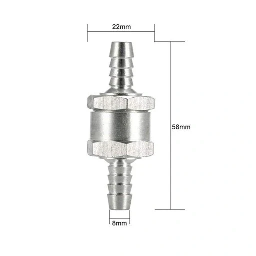 Zawór zwrotny paliwa przewody 8mm  archimedes ZZP8A
