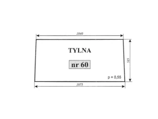 Szyba nr 60 tył kabina czeska