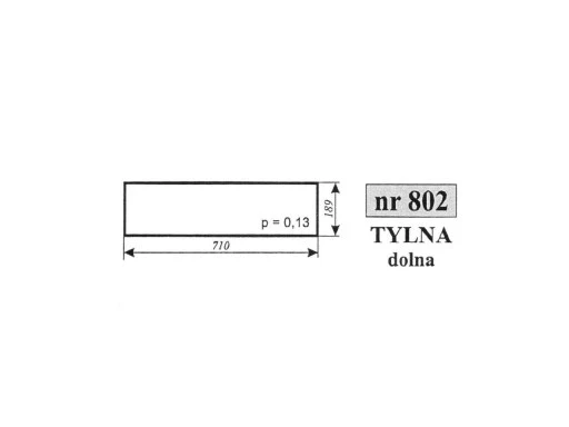 Szyba nr 802 tylna dolna C-360