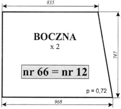 Szyba nr 12=66 boczna Zetor