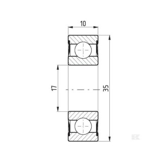 Łożysko 6003 2RS fag (17x35x10)