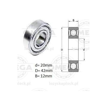 Łożysko 6004 2RS fag (20x42x12)