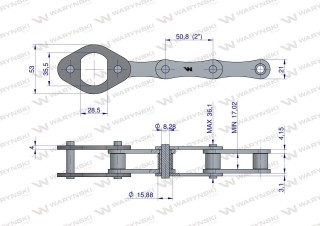 Zestaw naprawczy ogniwo duże prasa rolująca krone Waryński W-K216B-3PSOD 216B-3Ps