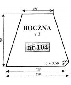 Szyba nr 104 boczna kabina lubsko C-360