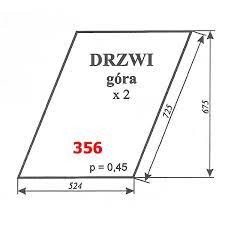 Szyba nr 356 drzwi góra Zetor 7211