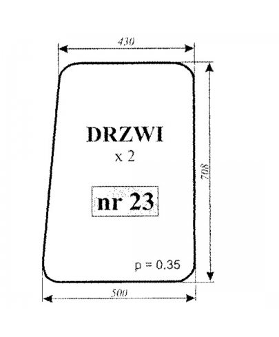 Szyba nr 23 drzwi C-360 kunów