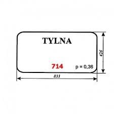 Szyba nr 714 tylna CLAAS-DOMINATOR 85