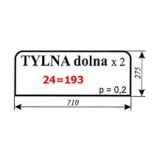 Szyba nr 24=193 tył dół C-385