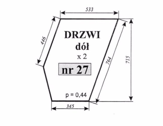 Szyba nr 27 drzwi dół C-385