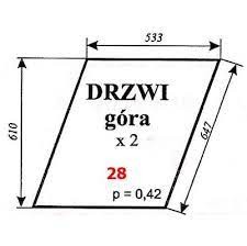 Szyba nr 28 drzwi góra C-385