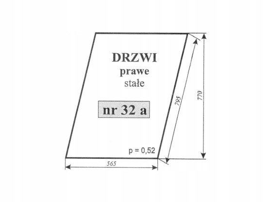 Szyba nr 102 drzwi prawe C-360 KAB.LUBSKO