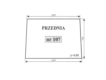 Szyba nr 107 przednia C-360 lubsko