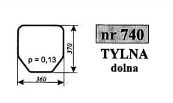 Szyba nr 740 tylna dół 6014 sokółka