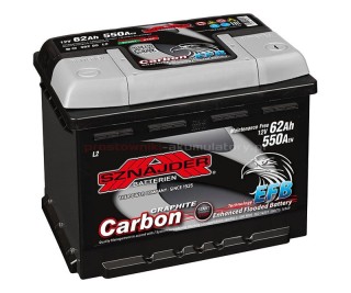 Akumulator 12V 62Ah 550A Sznajder carbon 248/175/190mm