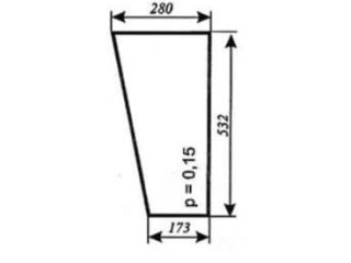 Szyba nr 386=415 przód mała smolniki