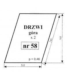 Szyba nr 58 drzwi kabina czeska