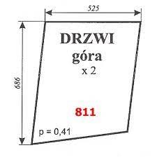 Szyba nr 811 drzwi góra C-360