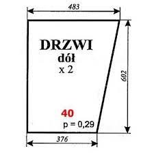 Szyba nr 40 drzwi dół lubsko