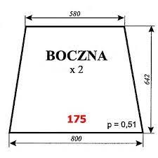 Szyba nr 175  boczna koźmin