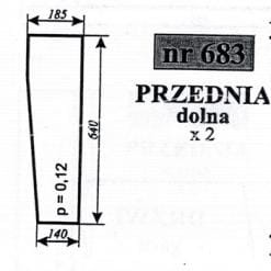 Szyba nr 683 przednia dolna C-360