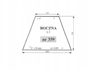 Szyba nr 359 boczna zetror
